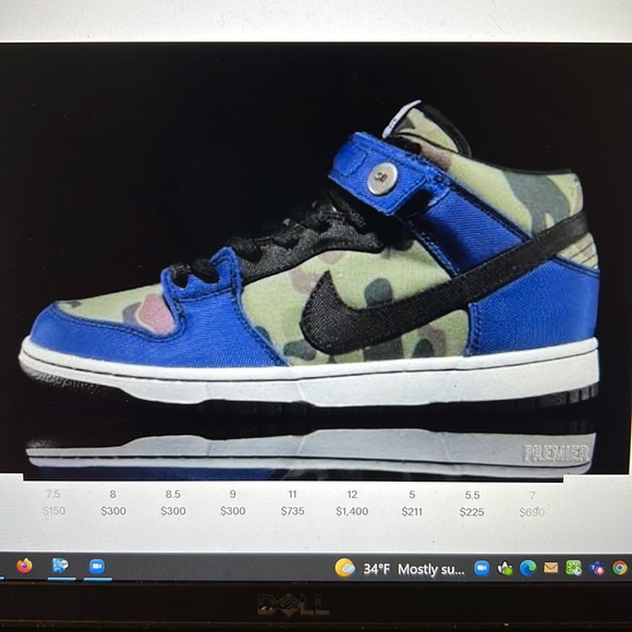 nike dunk camo blue